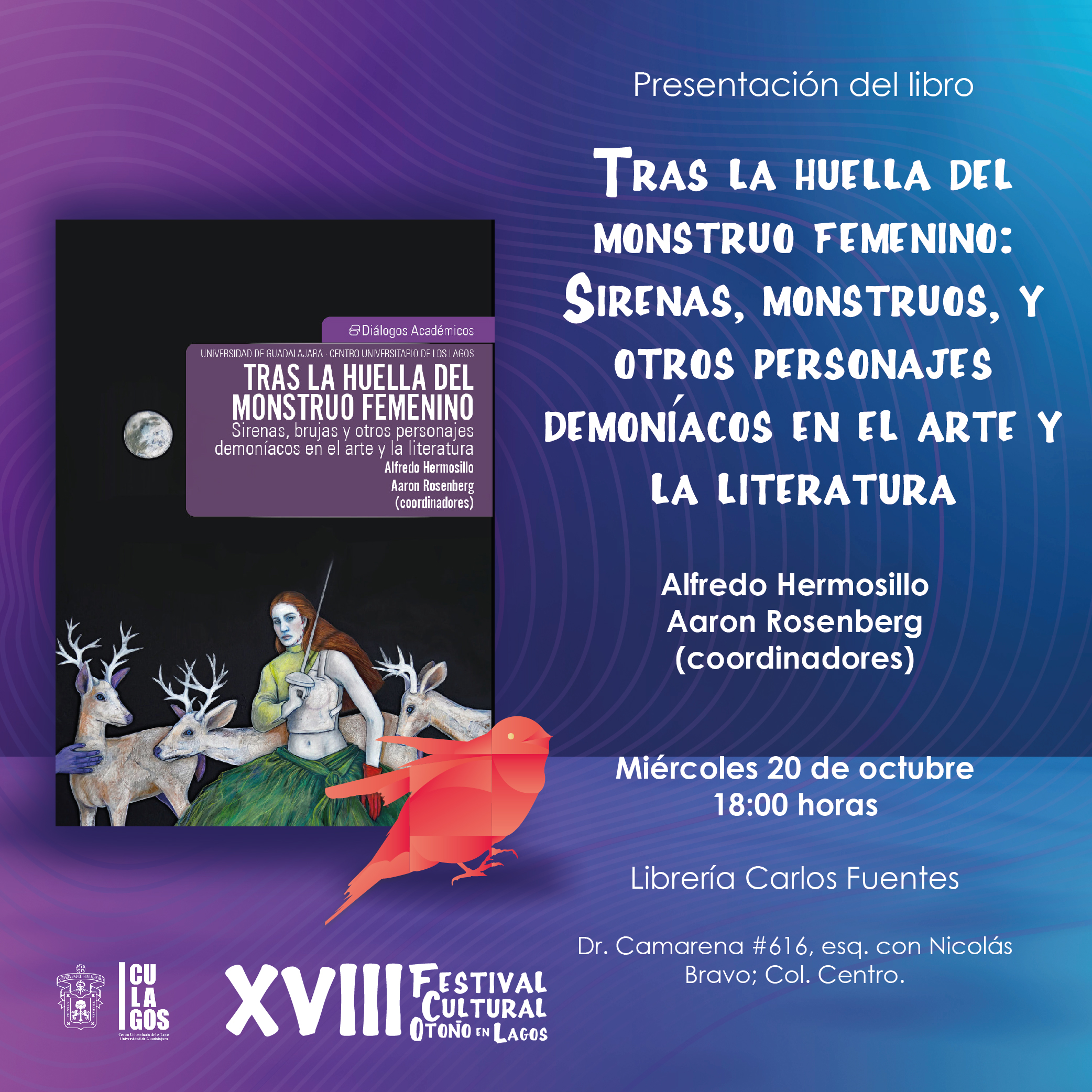 Presentación de libro: Tras la huella del monstruo femenino: Sirenas, monstruos, y otros personajes demoníacos en el arte y la literatur